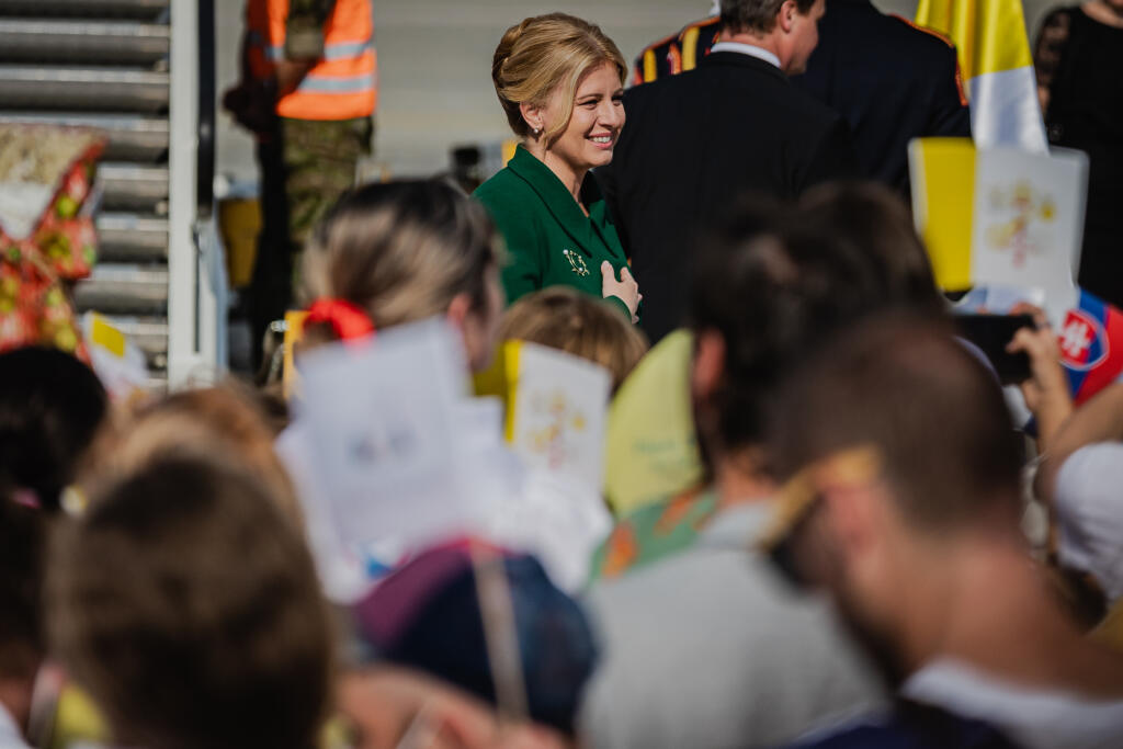 Pápež František priletel v nedeľu 12.9. 2021 na štvordňovú návštevu Slovenskej republiky. Na snímke Prezidentka Zuzana Čaputová.