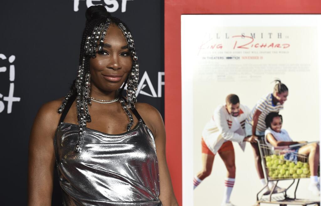 Venus Wiliamsová prichádza na premiéru filmu King Richard počas filmového festivalu AFI Fest 14. novembra 2021 v Los Angeles.