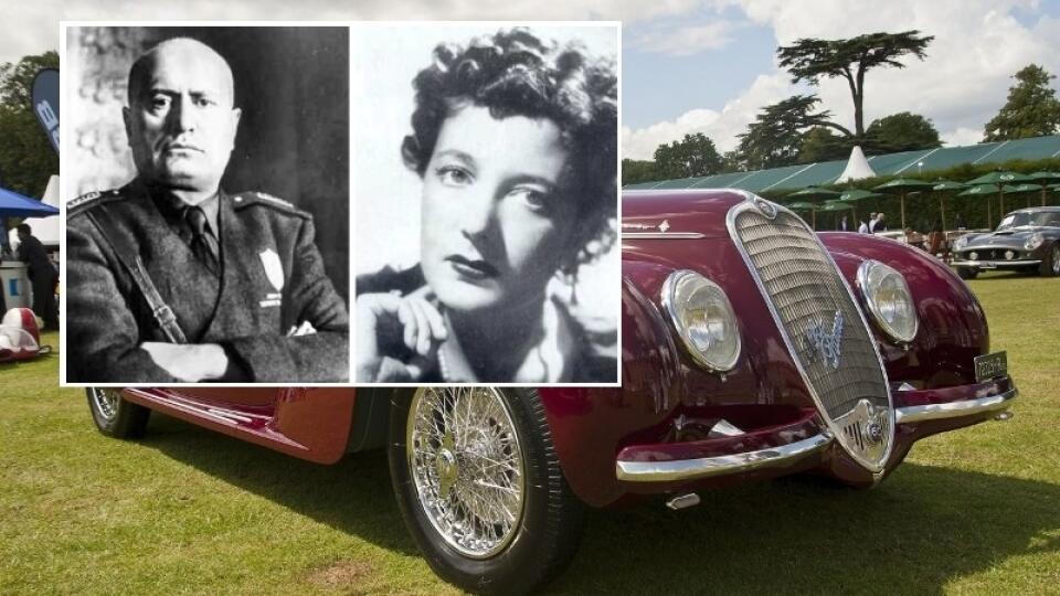 Alfa Romeo kúpil vodca fašistov Mussolini svojej partnerke Clare Petacci v roku 1939.