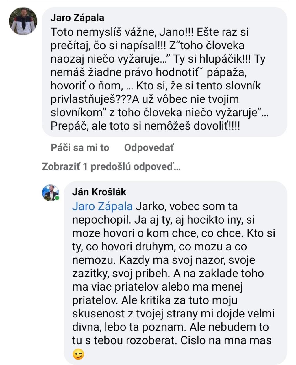 Televízny moderátor Jaroslav Zápala nazval vo svojej reakcii bývalého tenistu hlupáčikom.