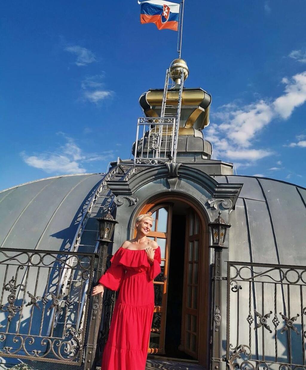 Kvetka Horváthová na Haličskom zámku.