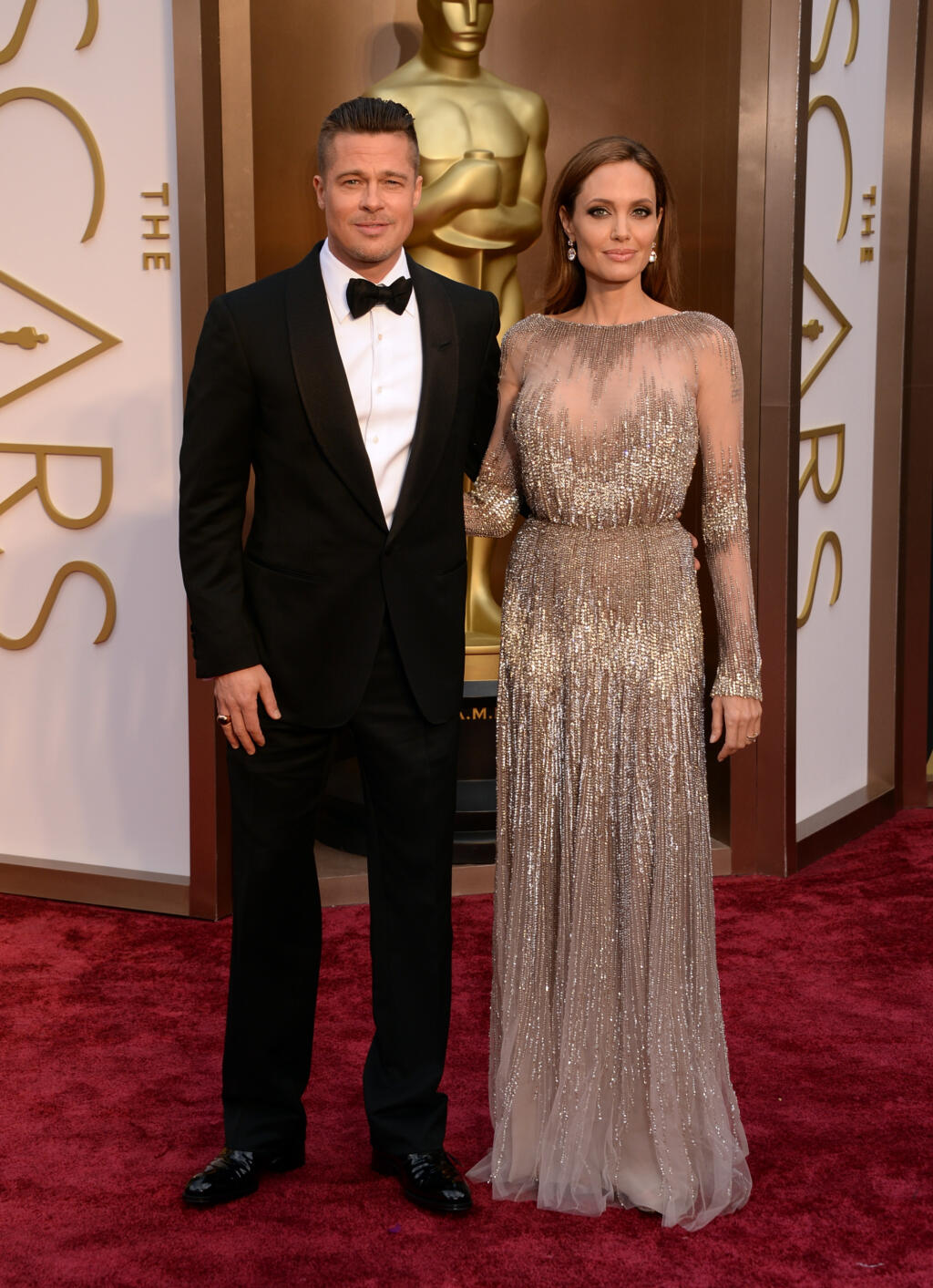 Angelina Jolie a Brad Pitt na Oscaroch v roku 2014.