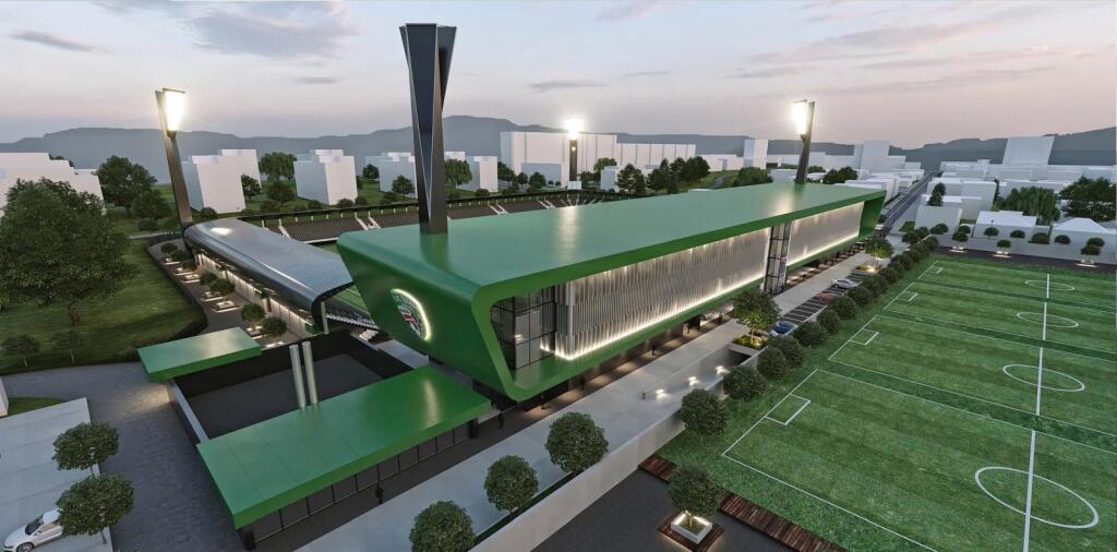 SFZ deklaroval, že sa bude hrať aj v Prešove. Tento štadión sa však len začne stavať v najbližších mesiacoch a ide len o vizualizáciu.