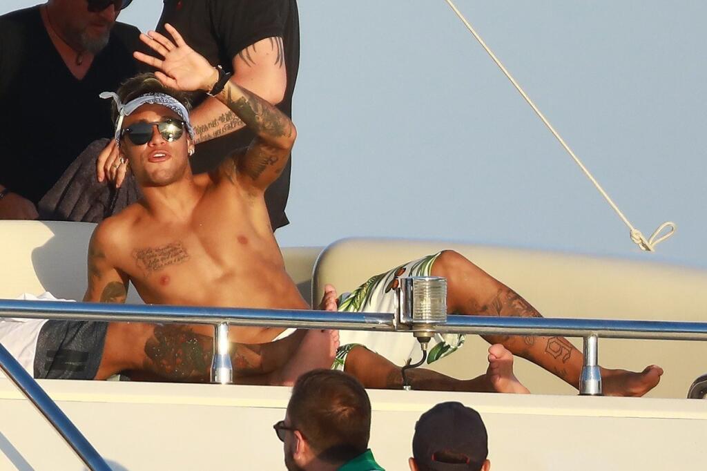 Neymar on a yacht