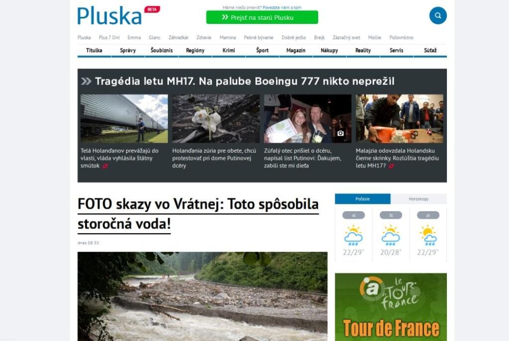 Pluska.sk redizajnuje web, mení aj logo