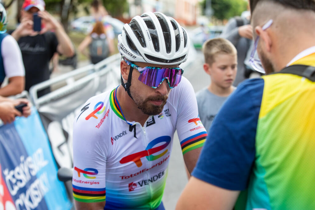 Spoločné Majstrovstvá Slovenska a Česka v cestnej cyklistike. Na snímke je Peter Sagan.