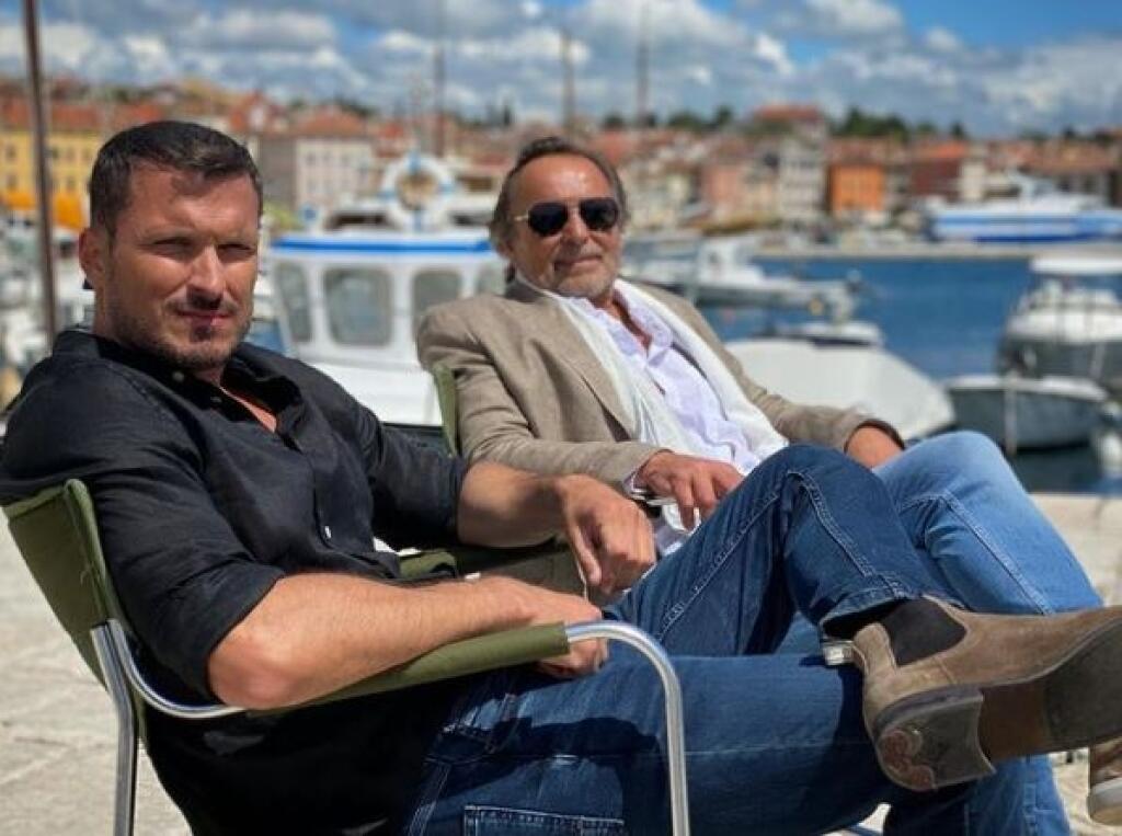 Ján Koleník a Jozef Vajda na natáčaní v Chorvátsku.