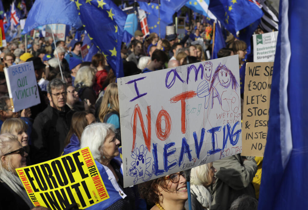 Británia brexit protest