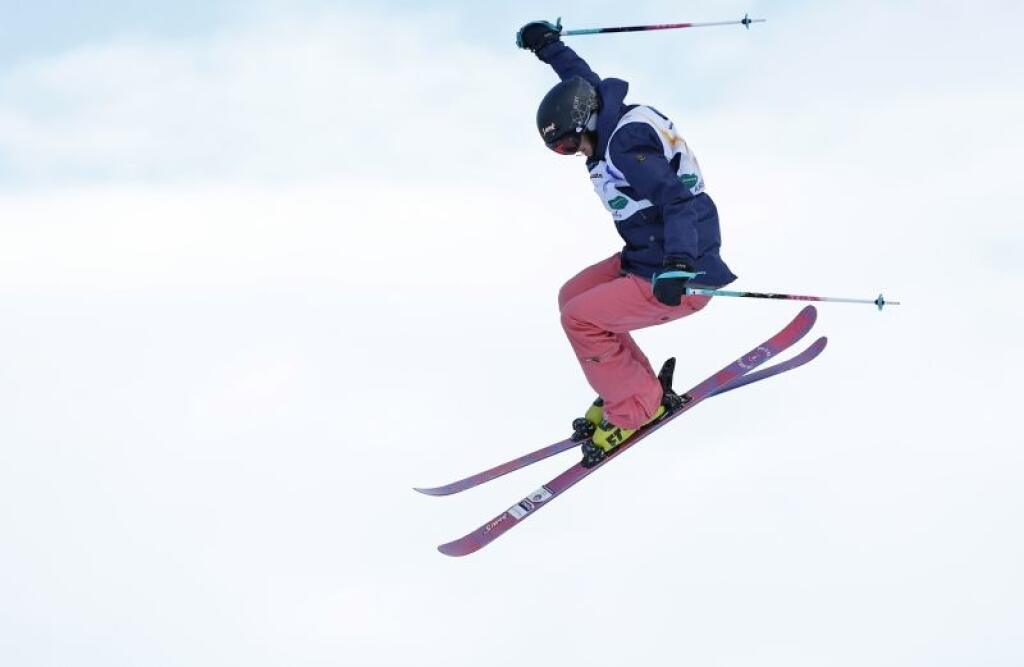 Slovakia's Zuzana Stromkova competes to place third at the women's freestyle skiing slopestyle event at the Freestyle Ski and Snowboard World Championships in Kreischberg, Austria, Wednesday, Jan. 21, 2015. (AP Photo/Darko Bandic)