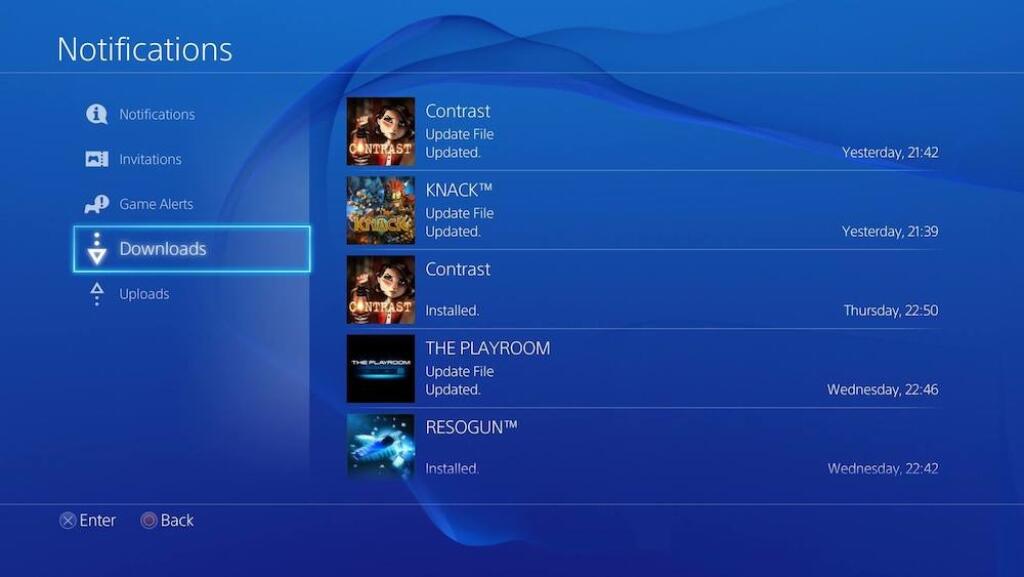 Sony PlayStation 4: operačný systém Orbis, notifikácie