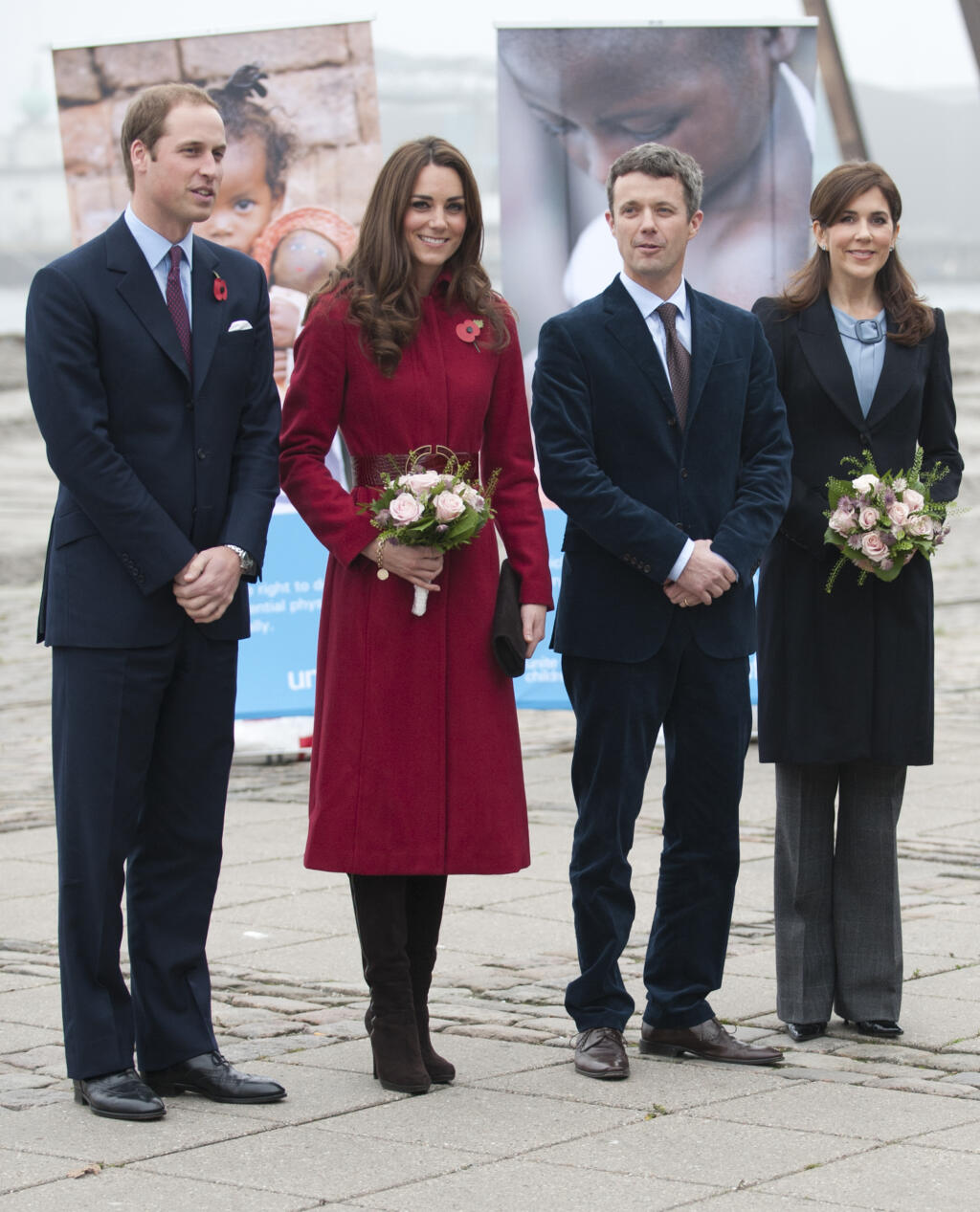 Princ William a vojvodkyňa Kate Middleton na návšteve u princa Frederika v Dánsku v roku 2011.