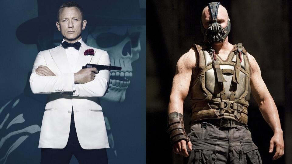 Daniel Craig (vľavo) a jeho pravdepodobný nástupca v úlohe agenta 007, herec Tom Hardy, známy napríklad ako Bane z trilógie Temný rytier.