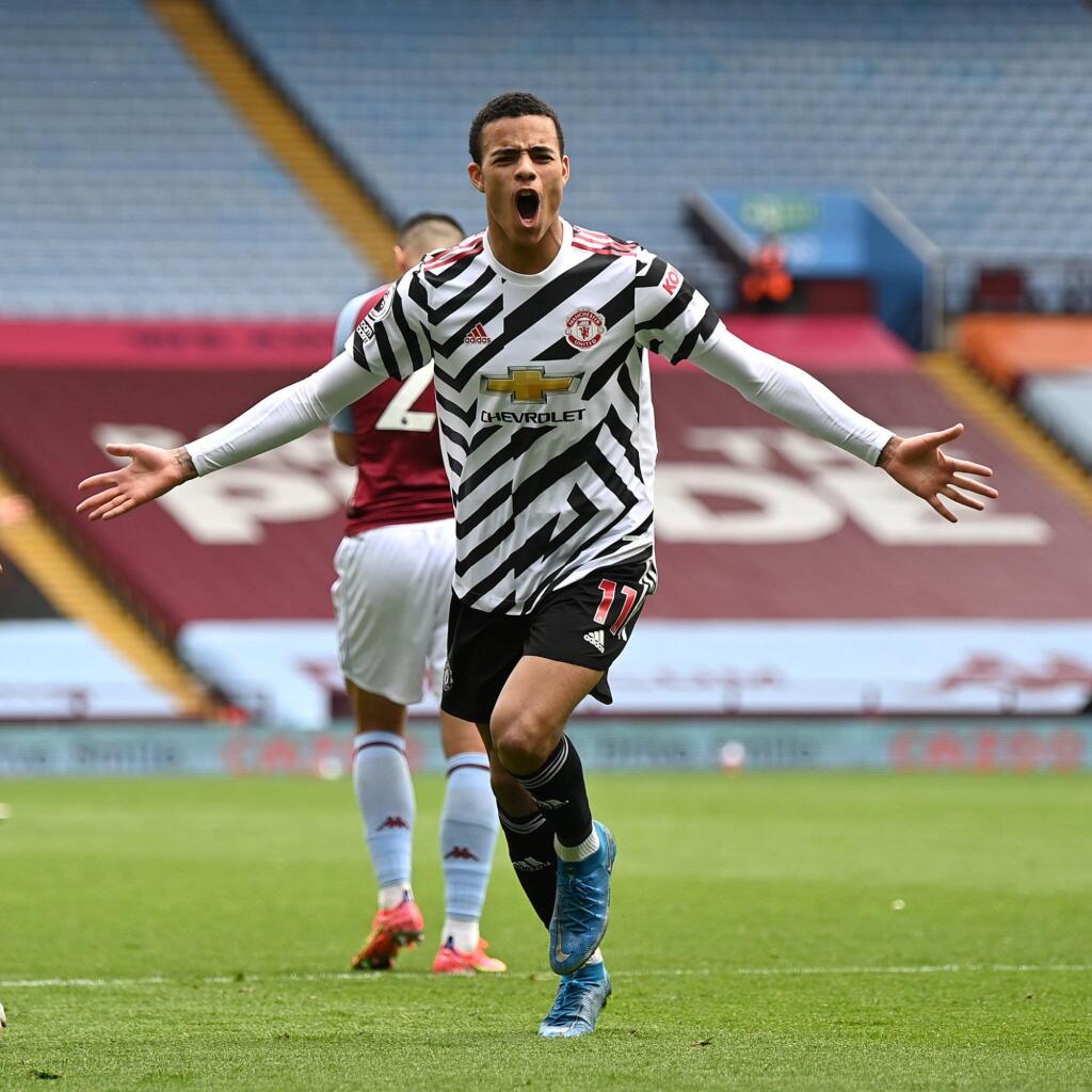 Mason Greenwood po vstrelení gólu na 2:1 pre hostile