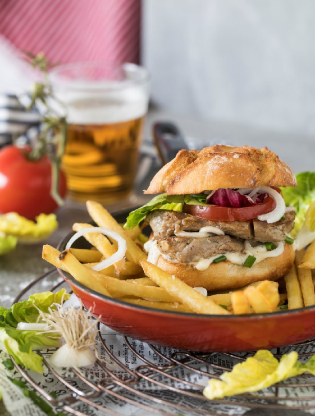 Sviečková in a bun.