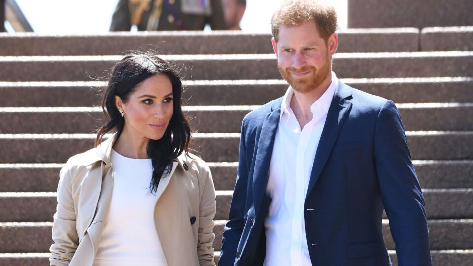 Meghan Markle a princ Harry počas návštevy Austrálie.