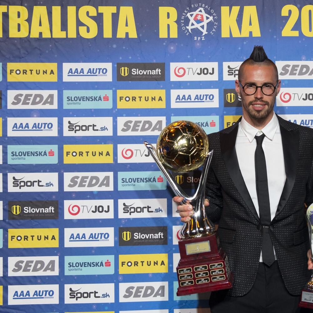 Marek Hamšík sa stal až osemkrát najlepším futbalistom roka na Slovensku.