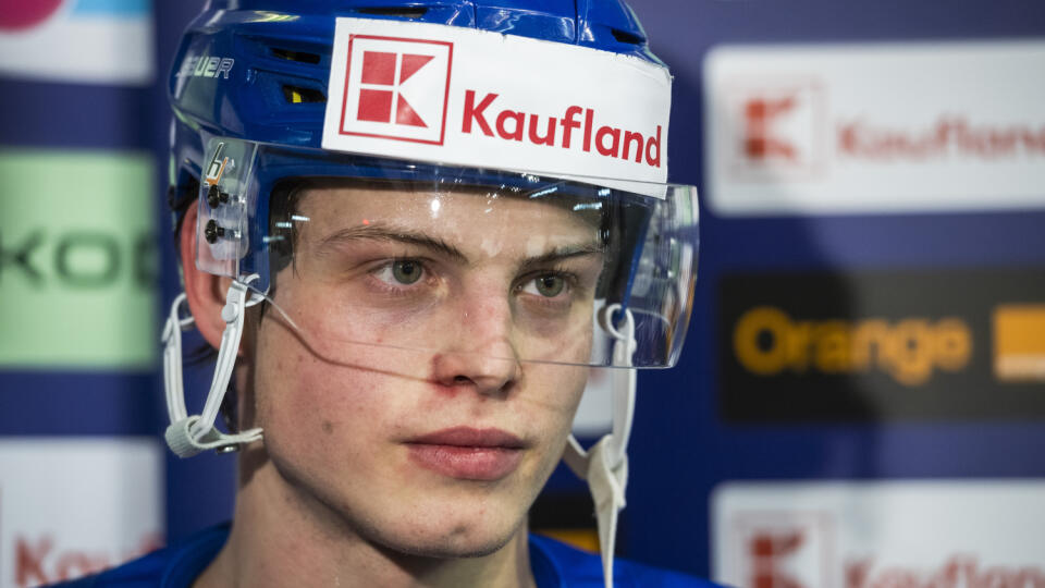 Na snímke František Gajdoš počas tréningu slovenskej hokejovej reprezentácie v rámci kempu pred MS 2023 v Bratislave 11. apríla 2023. FOTO TASR - Jaroslav Novák