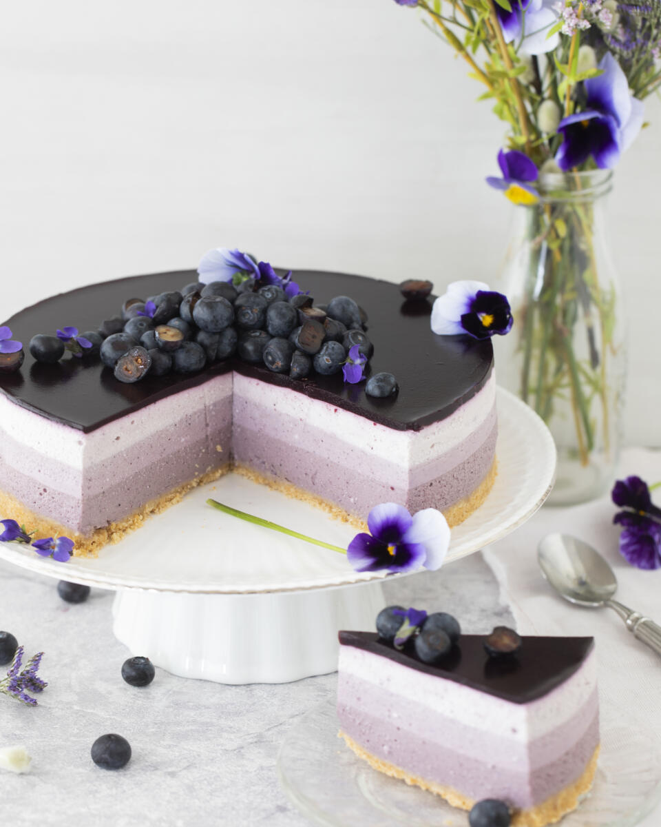 Čučoriedková torta.