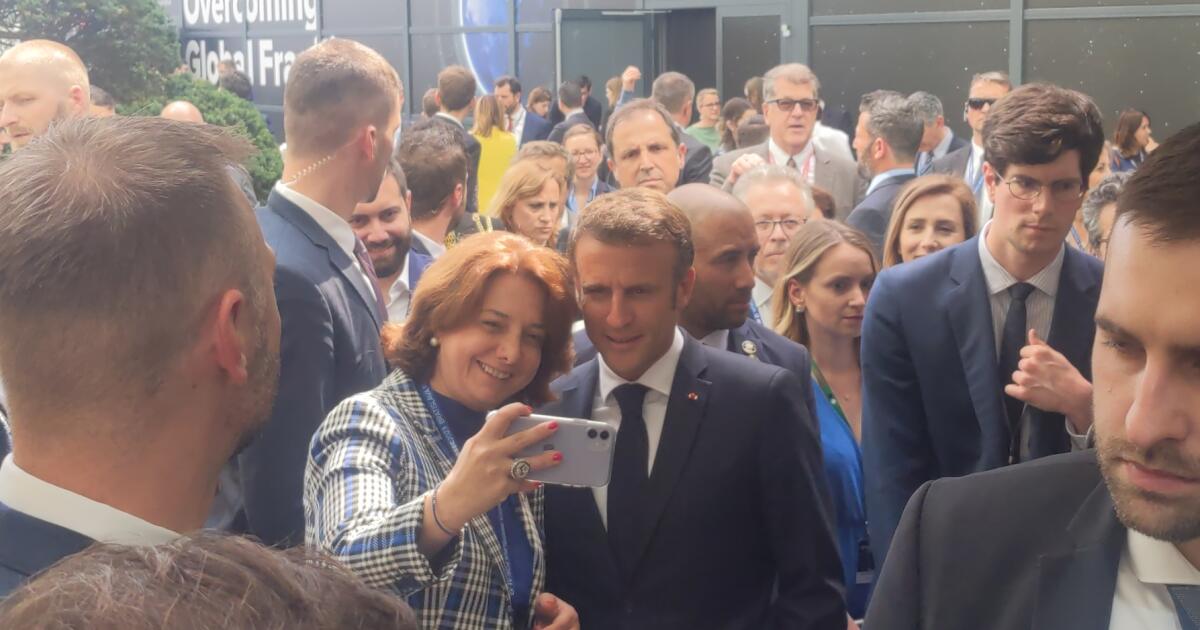 Emmanuel Macron a rencontré Pellegrini au Globsec