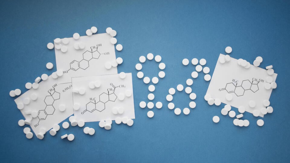 Female,Hormones,Estrogen:,Estradiol,,Estriol,And,Progesterone,And,Male,Hormone