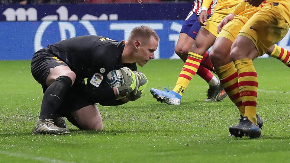 Marc-André ter Stegen a jeho zákrok proti Atleticu Madrid.