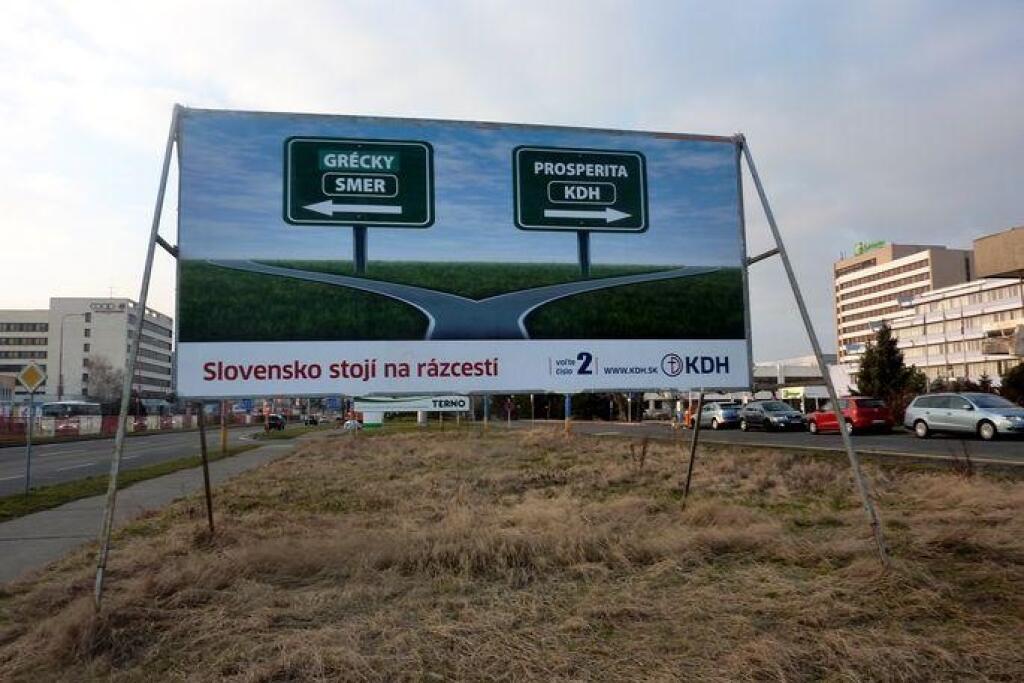 KDH sa na bilbordoch vyhranilo proti Smeru