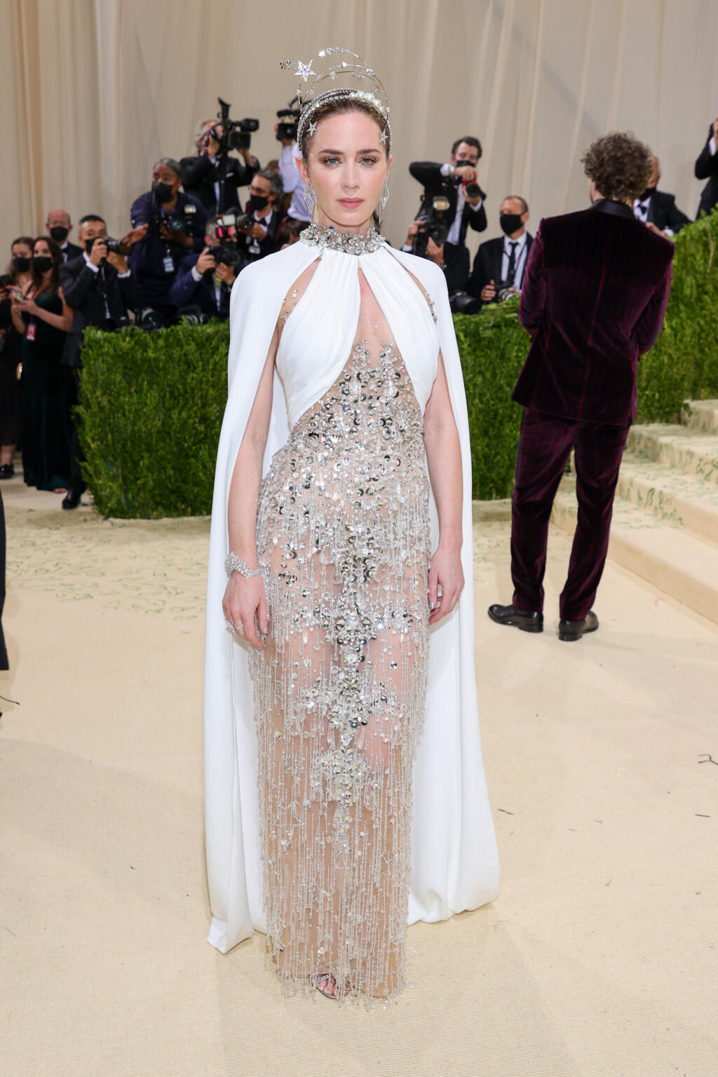 Emily Blunt v róbe Miu Miu.