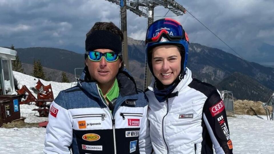 Mauro Pini a Petra Vlhová.