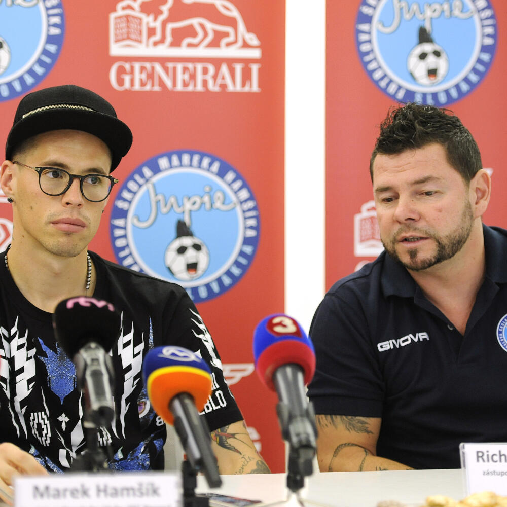 Marek Hamšík s jeho otcom Richardom Hamšíkom.