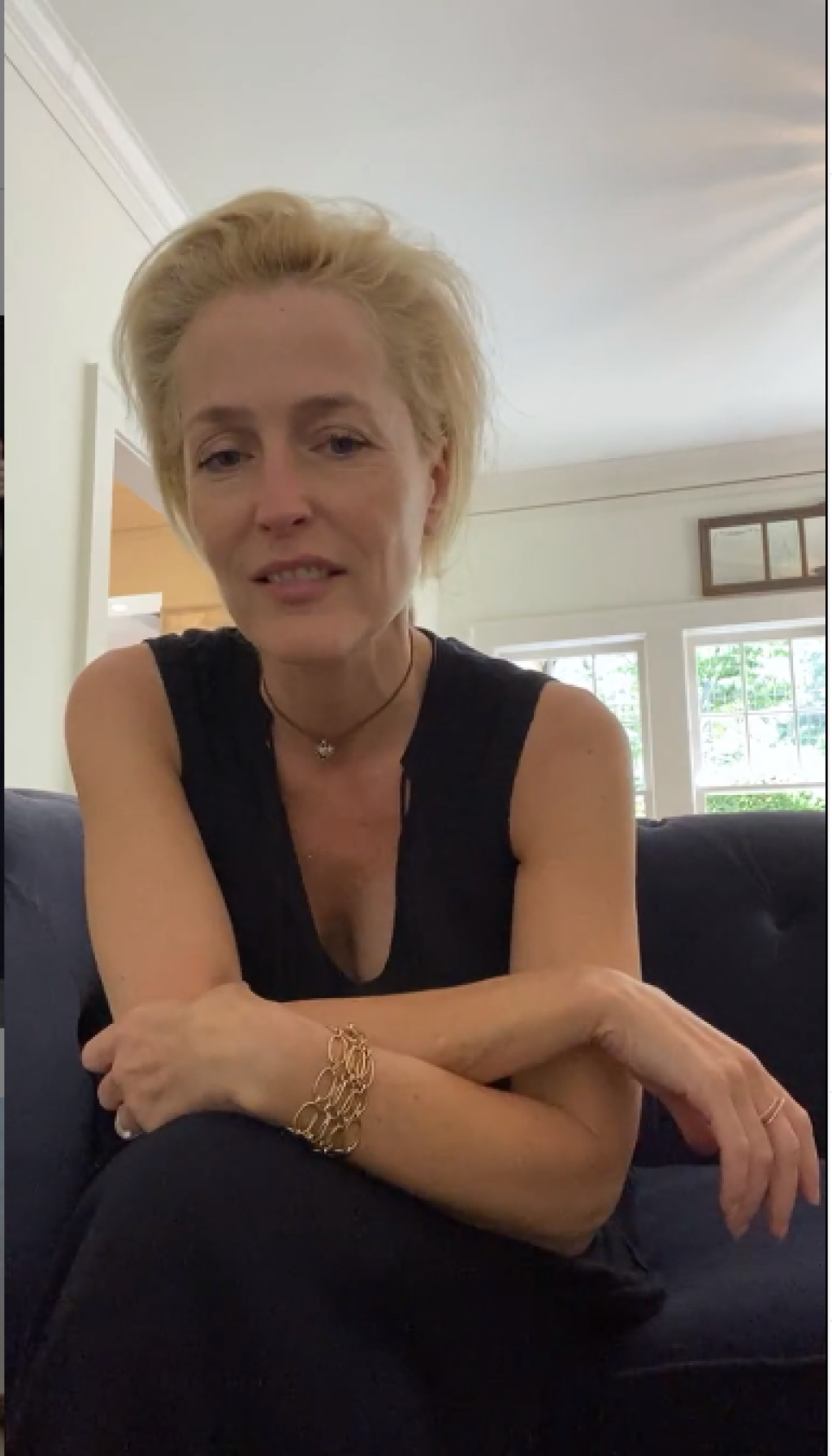 Gillian Andersonová sa fanúšikom prihovorila bez podprsenky.
