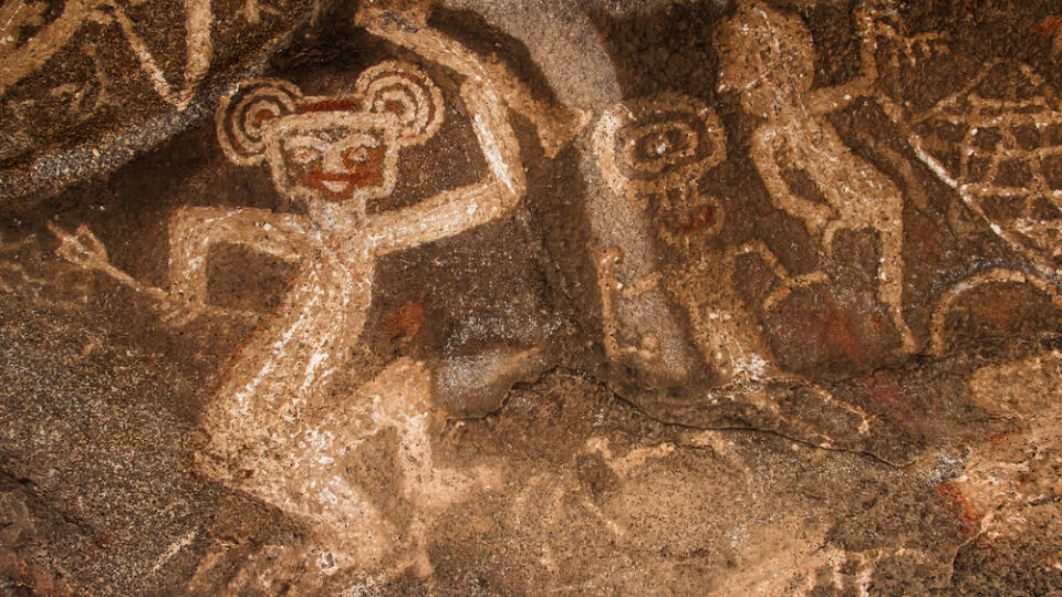 Cave,Painting,From,Aguada,Culture,In,Ancasti,,Catamarca,,Argentina.