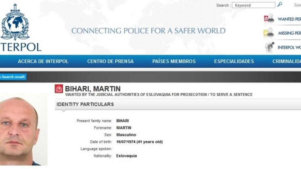 Martin Bihári alias Rus bol hľadaný aj cez Interpol.