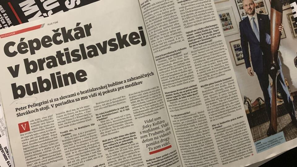 Šéfredaktorka Plus 7 dní dala výpoveď, prekáža jej cenzúra rozhovoru s Pellegrinim