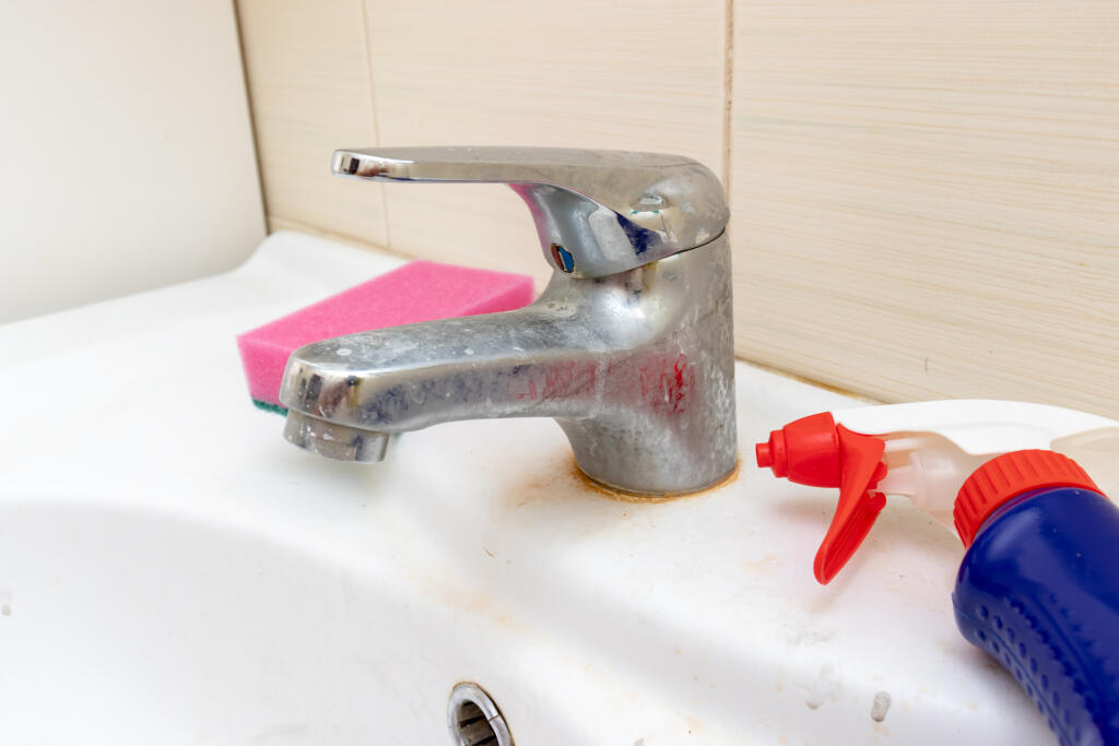 Spray,Liquid,Cleaning,Agent,For,Washing,Dirty,Faucet,With,Limescale,