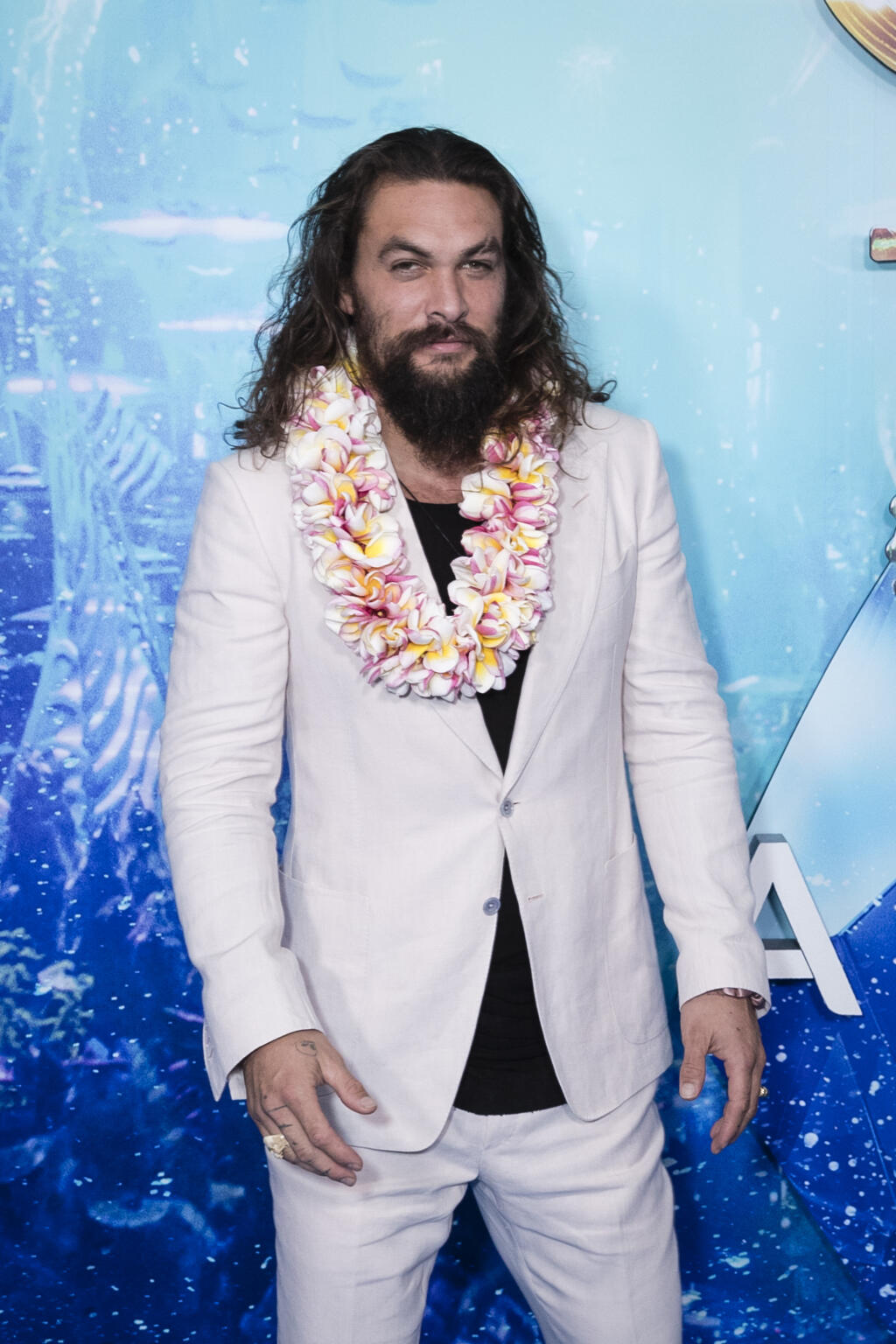 Jason Momoa na premiére filmu Aquaman.