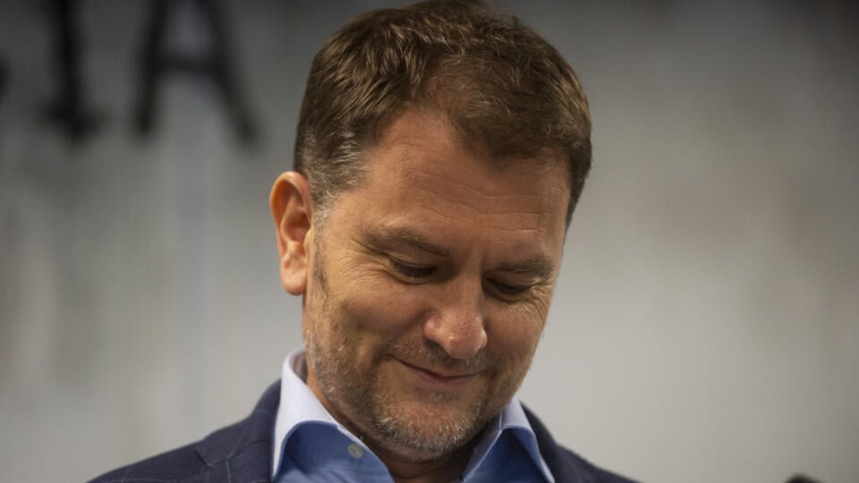 Na snímke minister financií SR Igor Matovič (OĽaNO) počas tlačovej konferencie na tému Pomoc rodinám 16. mája 2022 v Bratislave. FOTO TASR - Jakub Kotian