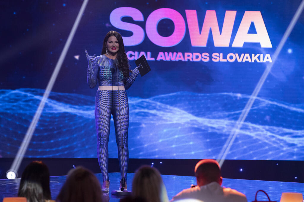 Druhý ročník odovzdávania ocenení Social Media Awards pre najúspešnejších influencerov na Slovensku. Na snímke je Zuzana Plačková.