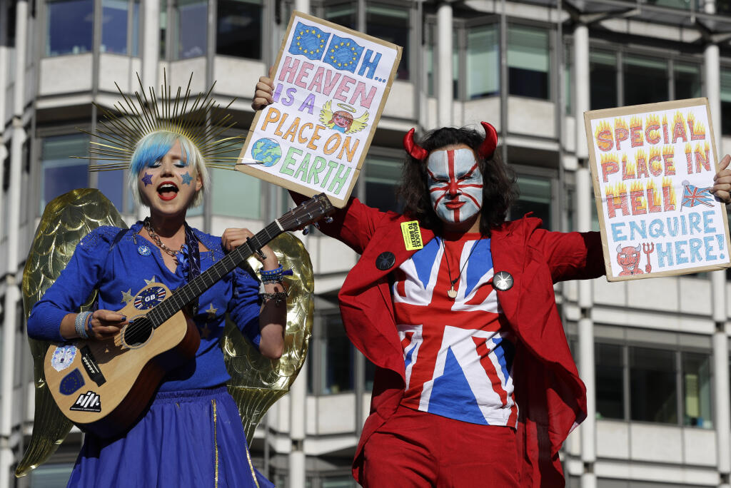 Británia brexit protest