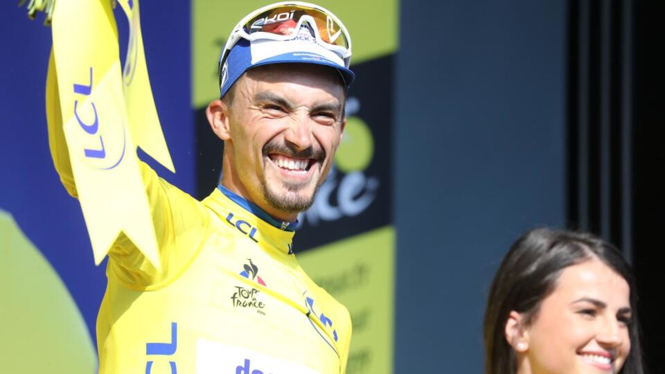 Julian Alaphilippe nosil na Tour de france žltý dres.