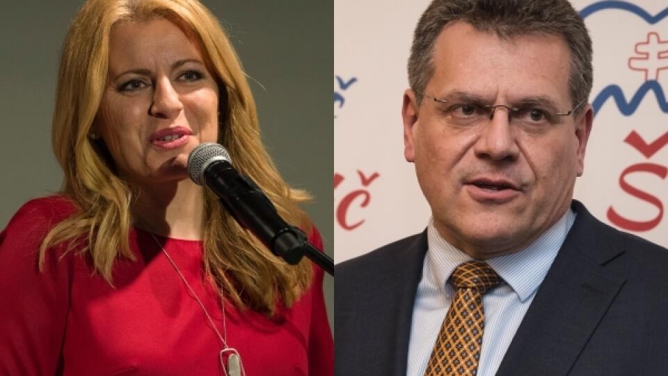 V druhom kole prezidentských volieb sa stretnú Zuzana Čaputová a Maroš Šefčovič.