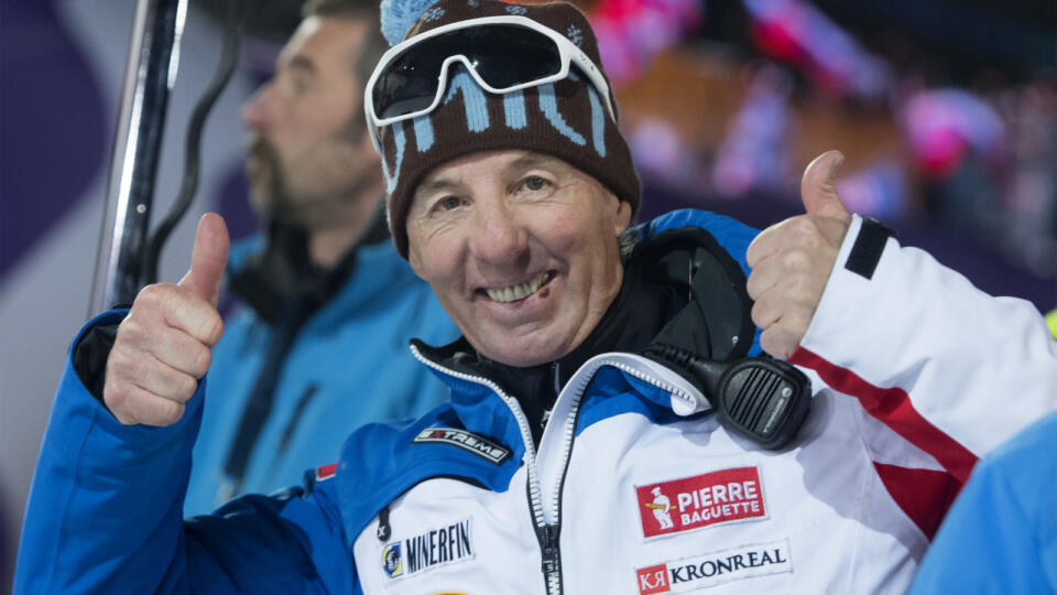 Tréner slovenskej lyžiarky Petry Vlhovej tréner Livio Magoni po slalome žien v rámci Svetového pohára v lyžovaní v Záhrebe v Chorvátsku 4. januára 2020.