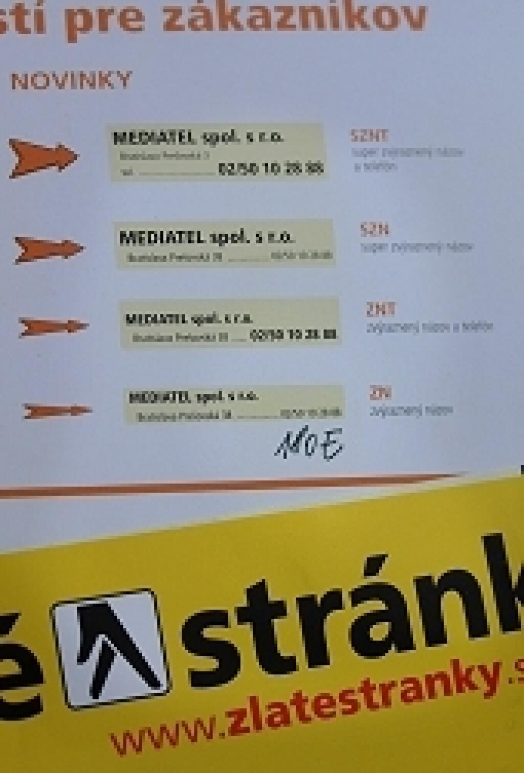 Za zápis v telefónnom zozname sa neplatí