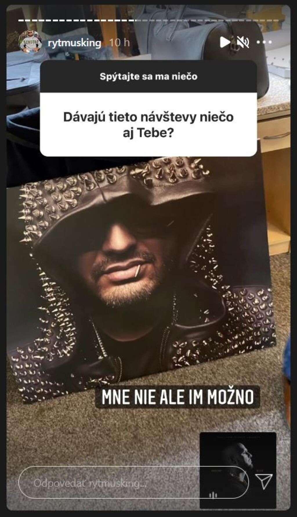 Rytmus odpovedal fanúšikom na tému besedy vo väzení aj na instagrame.