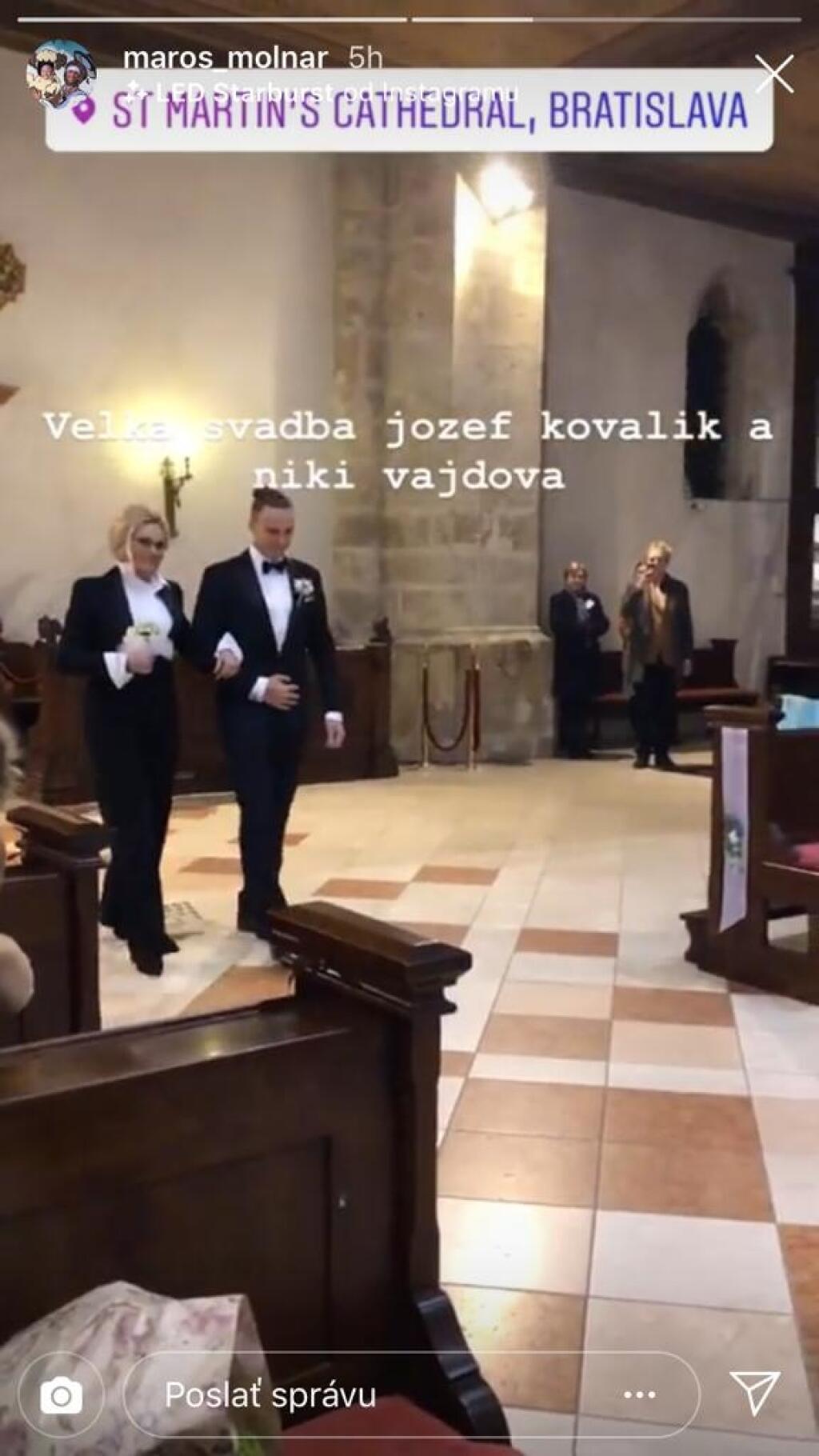 Nechýbali ani emotívne zábery zo sobáša na sociálnej sieti.