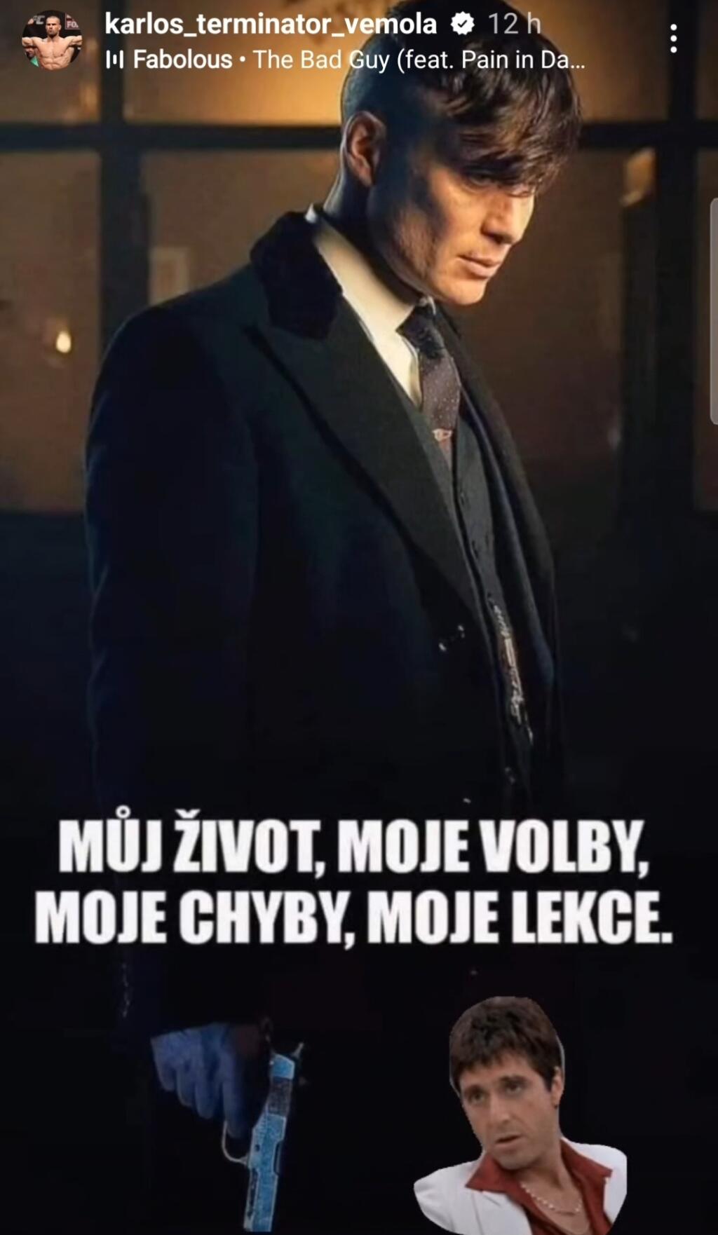 Teraz si Karlos sype popol na hlavu a zdá sa, že svoju vinu aj nepriamo priznal takýmto zvláštnym spôsobom na Instagrame.