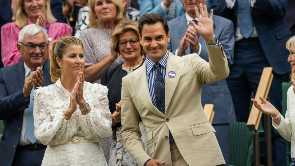 Roger Federer počas pamätného dňa.