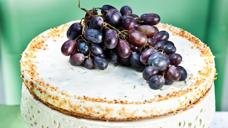 hroznový cheesecake