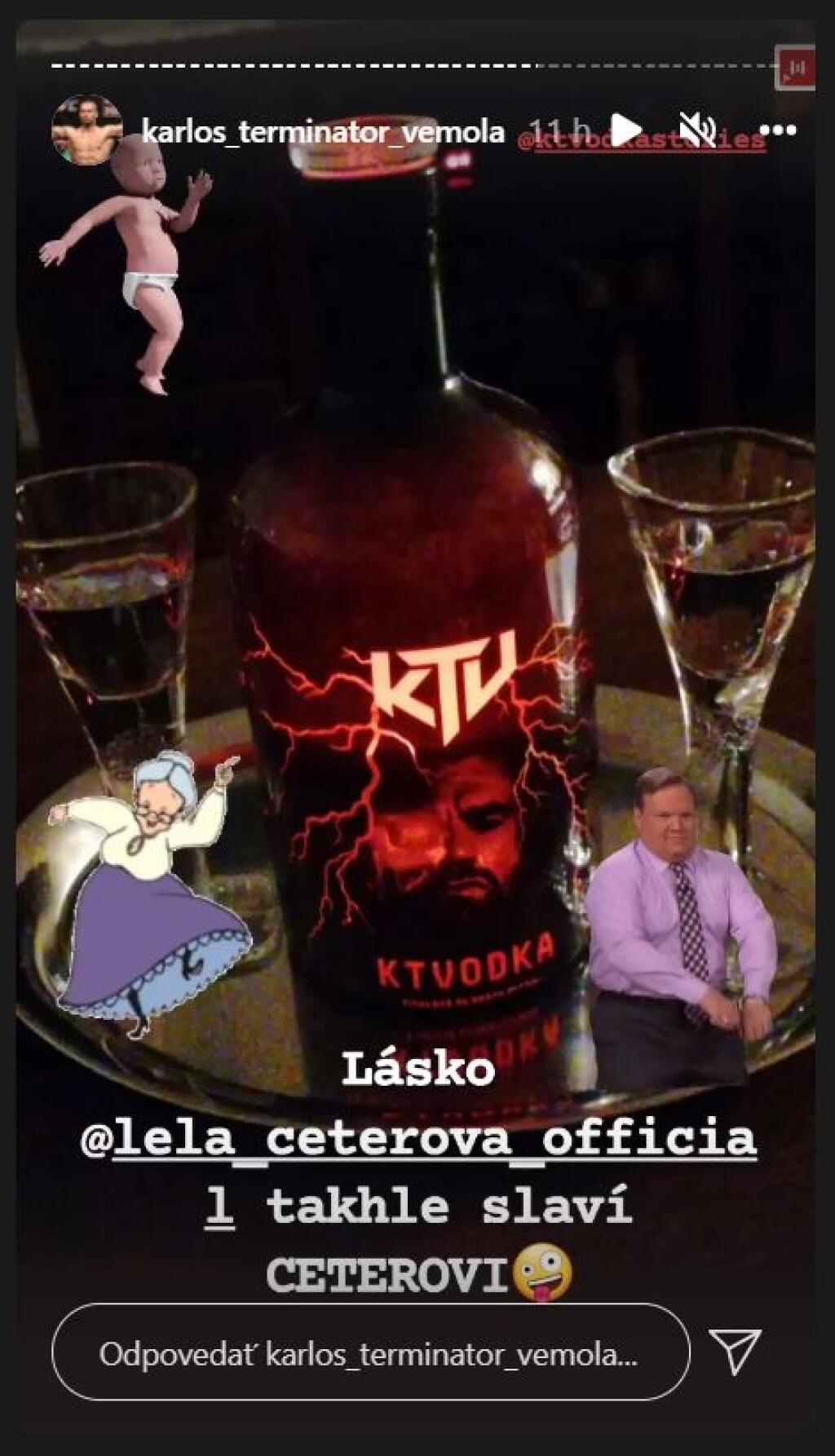 Vémola oslavoval príchod synčeka Rockyho vlastnou vodkou.