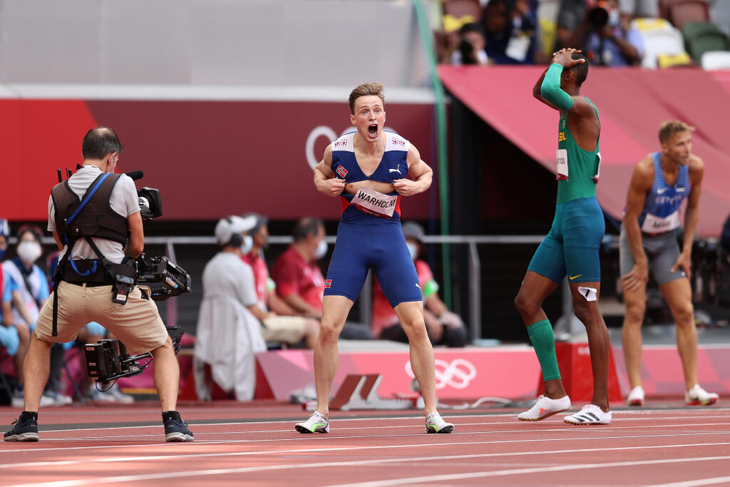 Karsten Warholm v behu na 400m cez prekážky prekonal svetový rekord a získal zlato na olympiáde v Tokiu.