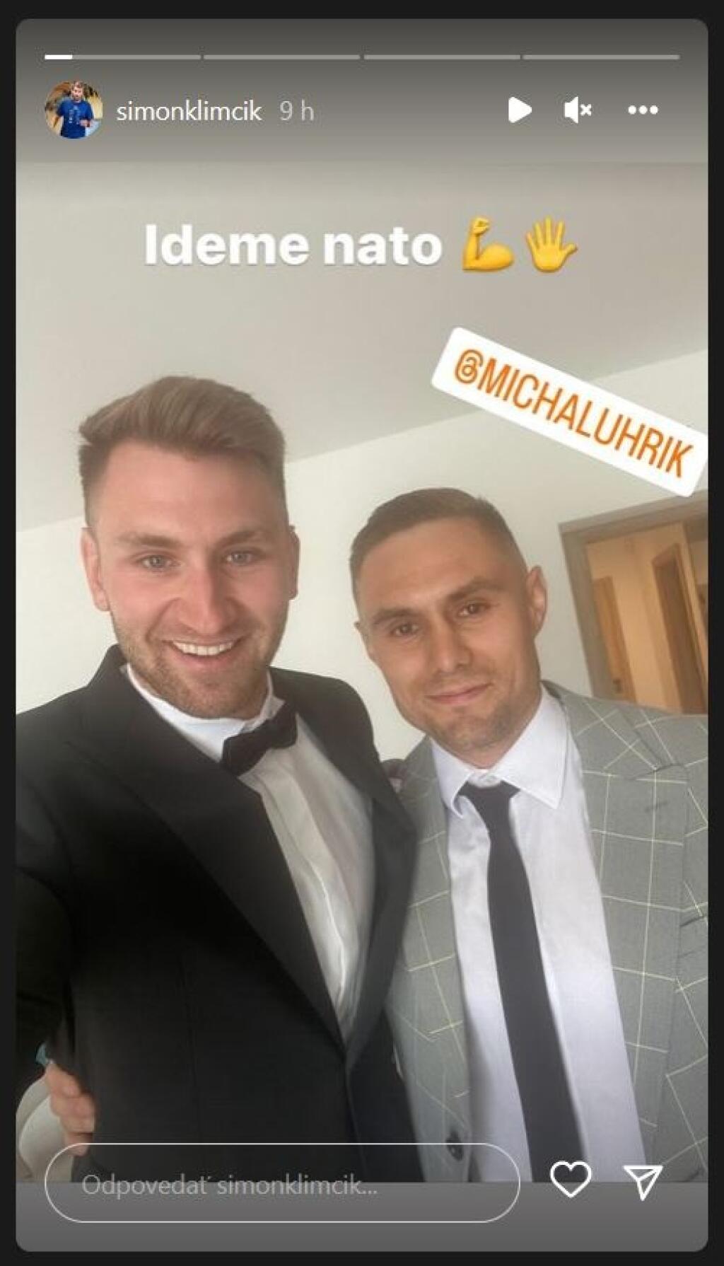 Šimon Klimčík zdieľal zábery zo svadby na svojom instagrame.
